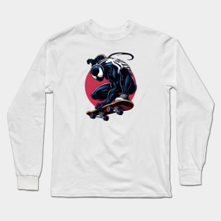 Unleash the Edge: Captivating Anti-Hero Skateboard Art Prints for a Modern and Rebellious Ride! Long Sleeve T-Shirt